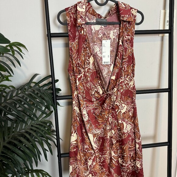 Urban Outfitters Deja Sleeveless Button-Front Wrap Dress Size Small - Picture 5 of 9